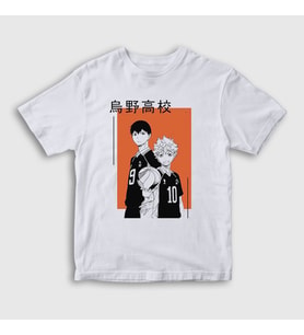 Presmono Unisex Çocuk Beyaz Kagehina Voleybol Anime Haikyu T-Shirt 237542tt