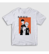 Presmono Unisex Çocuk Beyaz Kagehina Voleybol Anime Haikyu T-Shirt 237542tt