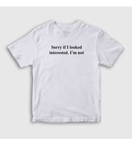 Presmono Unisex Çocuk Beyaz Sorry If I Looked T-Shirt 412487tt (Beyaz)