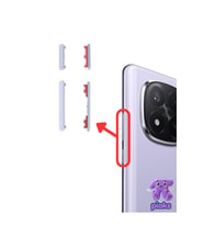 Redmi Note 14 Pro+ Plus Açma Kapama Ve Yan Ses Tuşu Plastik Düğme 24115RA8EG Uyumlu
