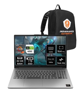 Lenovo Loq 15ARP10E Ryzen 7 7735HS RTX 4050 32GB RAM 1TB SSD 15.6" FHD 144Hz FreeDOS 83S0002YTRP315 Gaming Laptop + Per4 Çanta