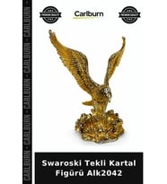 Özel Üretim Kristal Koleksiyon Dekoratif Figür Masaüstü Süs Swaroski Tekli Kartal Figürü Alk2042