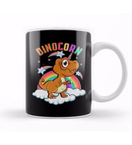 Cute & Funny Dinocorn Dinosaur Unicorn Kupa Bardak Porselen
