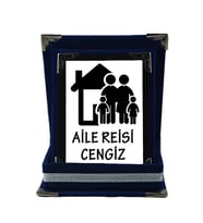 Babaya Hediye - Aile Reisi Babalar Günü Hediyesi İsimli Küçük Plaket (9x12cm)