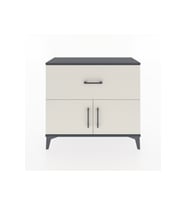 Arges Şifonyer Tek Raflı Tek Çekmeceli 2 Kapaklı 88x30x80 Antrasit-Aytaşı