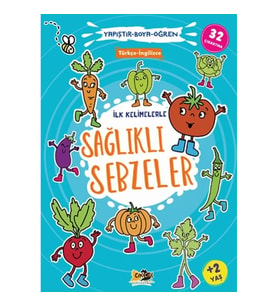 İlk Kelimelerle Sağlıklı Sebzeler Yapıştır-Boya-Öğren