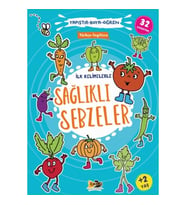 İlk Kelimelerle Sağlıklı Sebzeler Yapıştır-Boya-Öğren