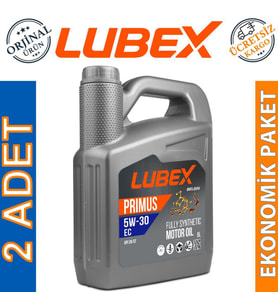 Lubex Primus EC 5W-30 5 Lt Tam Sentetik Motor Yağı (2 Adet)