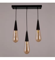 Avize Çarşısı Sıralı Siyah Avize Edison BS.7337-54-13