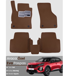 PEUGEOT 2008 ELEKTRİKLİ (2023-2025) Uyumlu EVA Paspas Tam Set–Araca Özel,Oto Paspas