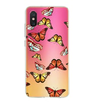 PrintiFy Xiaomi Mi 8 Pro ile Uyumlu 1mm Slim Fit Water Color 2 Baskılı Şeffaf  Kılıf