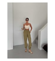 Kadın Şalvar Pantolon Şık Model (Yeşil)