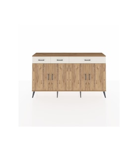 Arges Konsol 4 Raflı 3 Çekmeceli 4 Kapaklı 176x30x99 Çam-Çam/Aytaşı