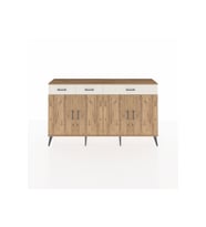 Arges Konsol 4 Raflı 3 Çekmeceli 4 Kapaklı 176x30x99 Çam-Çam/Aytaşı