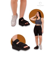 Halluks Valgus Ayakkabısı Amaliyat sonrası Ayakkabı Sağ Ve Sol Kullanılabilir Tek Parçalı FS-007 (Siyah)