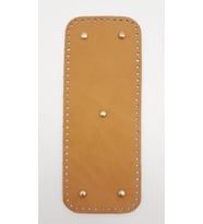 Angel Çanta Aksesuar Gerçek Deri Açık Taba 30x12 cm Dikdörtgen Light Gold Metalli Çanta Tabanı