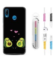 Huawei P20 Lite Mate 10 20 Lite Pro P40 Lite KılıfKablo Koruma Spiral Silikon Aşık Avokadolar 1642
