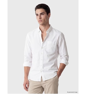 LCWAIKIKI Classic Beyaz Regular Fit Oxford Erkek Gömlek