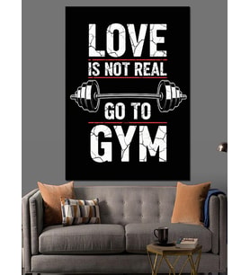 Gym Motivasyonel Yazılı Spor Görseli Dekoratif Kanvas - Mdf Ahşap Tablo