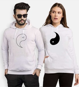Tshirthane Ying Yang Sevgili Kombinleri Kapüşonlu Kombini (Tek Ürün Fiyatıdır.)