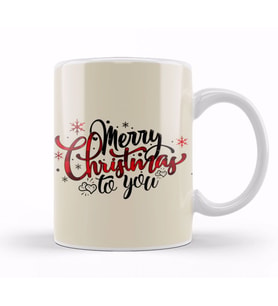 Yılbaşı Yeni Yıl Konseptli Merry Christmas To You Kupa Bardak Porselen