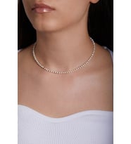 Elika Silver Kadın Beyaz Renkli Boncuklu Bijuteri Kolye