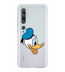 Xiaomi Mi Note 10 Uyumlu Kapak Donald Duck Tasarımlı Şeffaf Silikon Kılıf