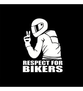 Beyaz Motosiklet Sticker 15x11cm