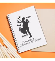Sevgili Çift ( Seninle Bir Ömür ) Tasarımlı Defter Kişiye Özel
