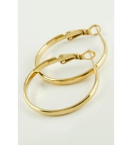 Halka Lüks Çelik Küpe 2,8 cm (Altın)