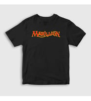 Presmono Unisex Çocuk Siyah Logo Marillion T-Shirt 162677tt