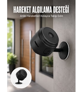 A9 HD Mini Güvenlik Kamerası Wi-Fi Bağlantılı Manyetik Tabanlı Ev ve Ofis Kamerası