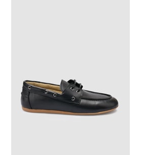 %100 Hakiki Deri Siyah Kadın Loafer