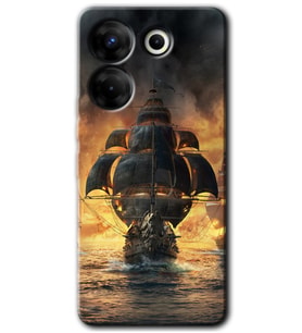 Tecno Camon 20 Pro 5G Kılıf HD Desen Baskılı Kılıf - Siyah İnci