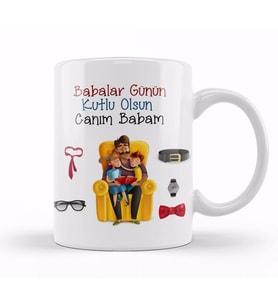 Babalar Günü Babaya Hediye 049 Kupa Bardak Porselen