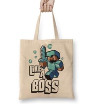 Minecraft Like a Boss Bez Çanta Uzun Saplı