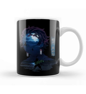 Tanjiro Moonlight Kupa Bardak Porselen