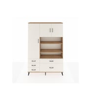 Arges Gardrop 9 Raflı 5 Çekmeceli 3 Kapaklı 132x30x195 Çam-Aytaşı