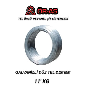 Galvanizli Tel - 11 Kg - 2.20 mm Bağlama Teli Paslanma Yapmaz (Gri)
