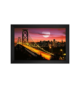 Manzara Temalı Kanvas Tablo 50 x 70 cm Siyah Çerçeve
