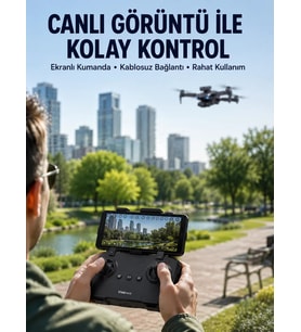Katlanabilir Çift Kameralı Drone ile Havadan Fotoğraf ve Video Çekimi