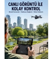 Katlanabilir Çift Kameralı Drone ile Havadan Fotoğraf ve Video Çekimi