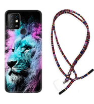 INFINIX Hot 8 9 10 11S Hot 10 Play 10T Kılıf Boyun Asklı Rasta Silikon Pink Blue Leon 1603