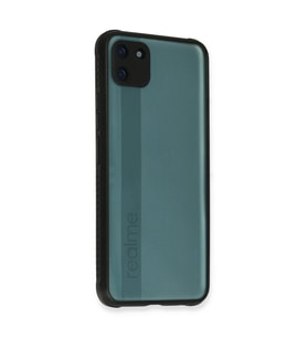 Realme C11 Kılıf Miami Şeffaf Silikon - Siyah