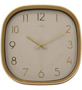 Galaxy Premium Serisi ABS Kasa Duvar Saati Oval 30 CM Gold Renkli Modern Kadran