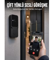 Kablosuz Akıllı Kapı Zili Gece Görüşlü Wi-fi Güvenlik Kameralı Kapı Zili