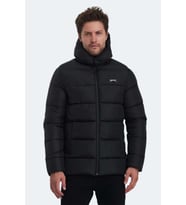 Slazenger ST24JE026 Ganea Erkek Şişme Kapüşonlu Mont & Kaban  - Slazenger - Siyah