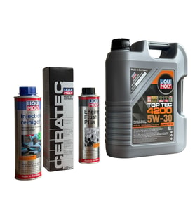 Liqui Moly Bakım Seti 5W30 Motor Yağı + Engine Flush + Cera Tec + Enjektör Temizleyici