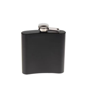 pilelistore Siyah 6 oz Çelik Cep İçki Kanyak Matarası