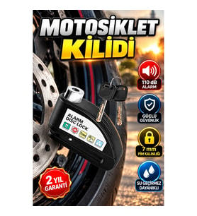 Alarmlı Disk Kilidi 110 dB Motosiklet Scooter Bisiklet Güvenlik Kilidi